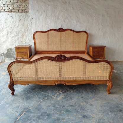 Maher Antique Cane Bed Set