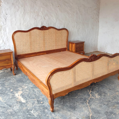 Maher Antique Cane Bed Set