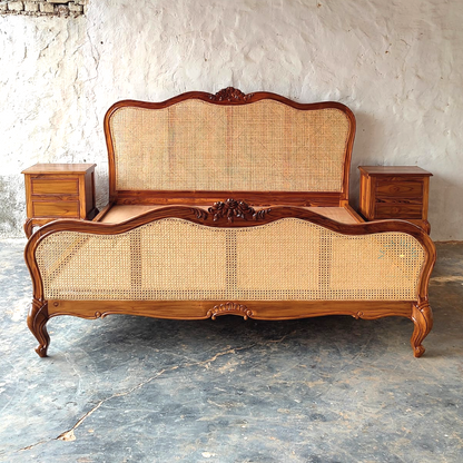 Maher Antique Cane Bed Set