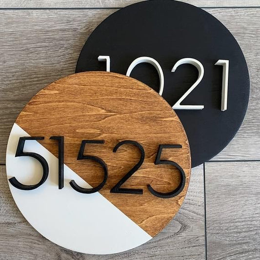 Round House Number Sign