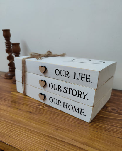 Our Home Book Set Signs