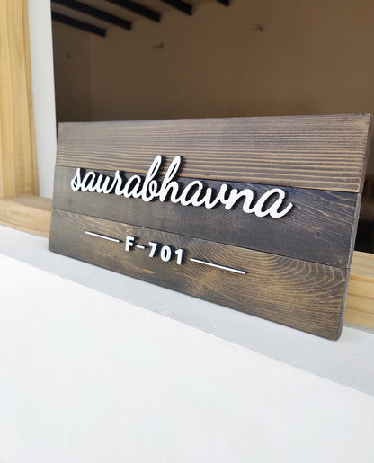 3 Plank Wooden Name Sign