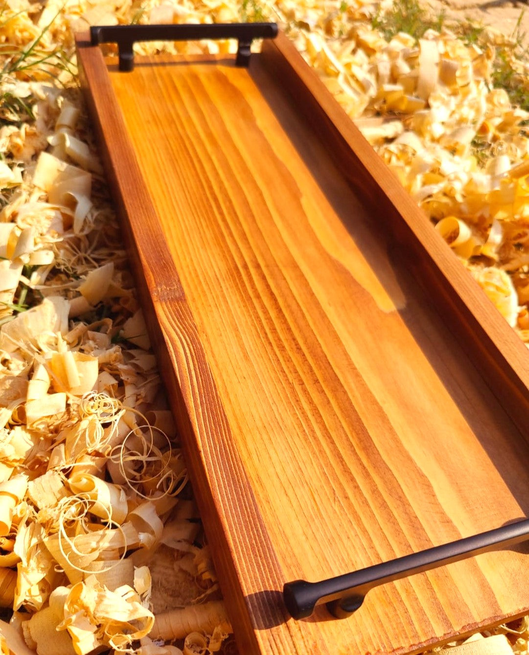 Wooden Rail Tray