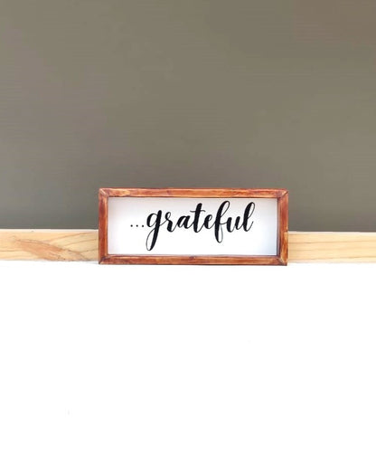 Grateful Wooden Sign