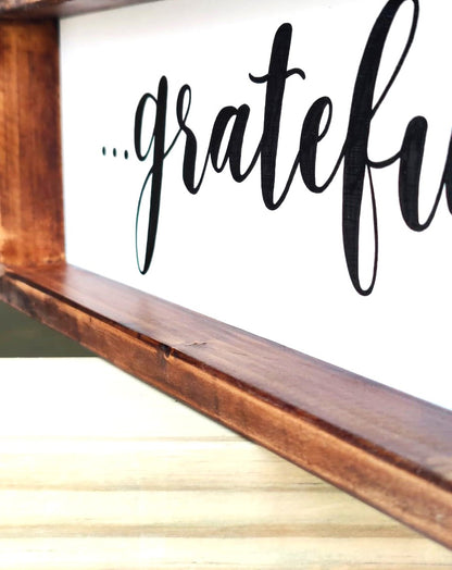 Grateful Wooden Sign