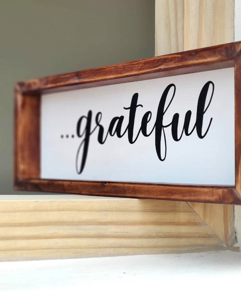 Grateful Wooden Sign