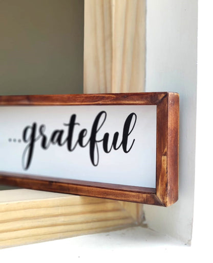 Grateful Wooden Sign