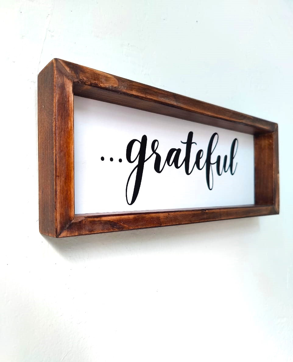 Grateful Wooden Sign