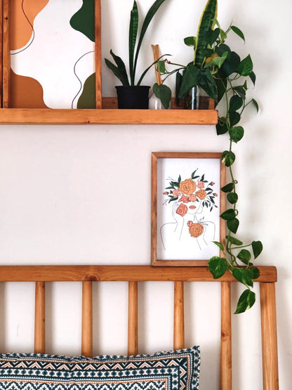 Wooden Picture Rail Shelf