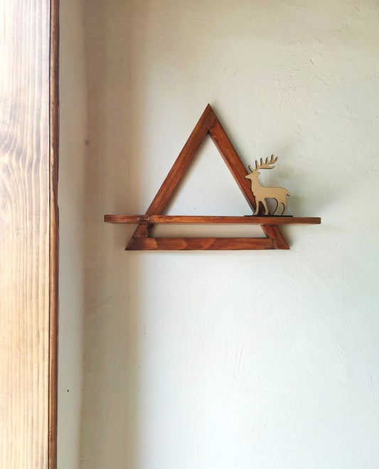 Triangular Wooden Shelf