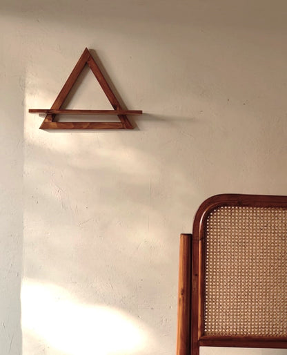 Triangular Wooden Shelf