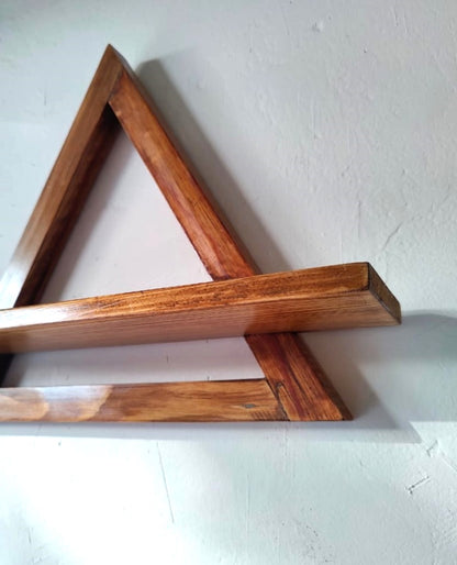 Triangular Wooden Shelf