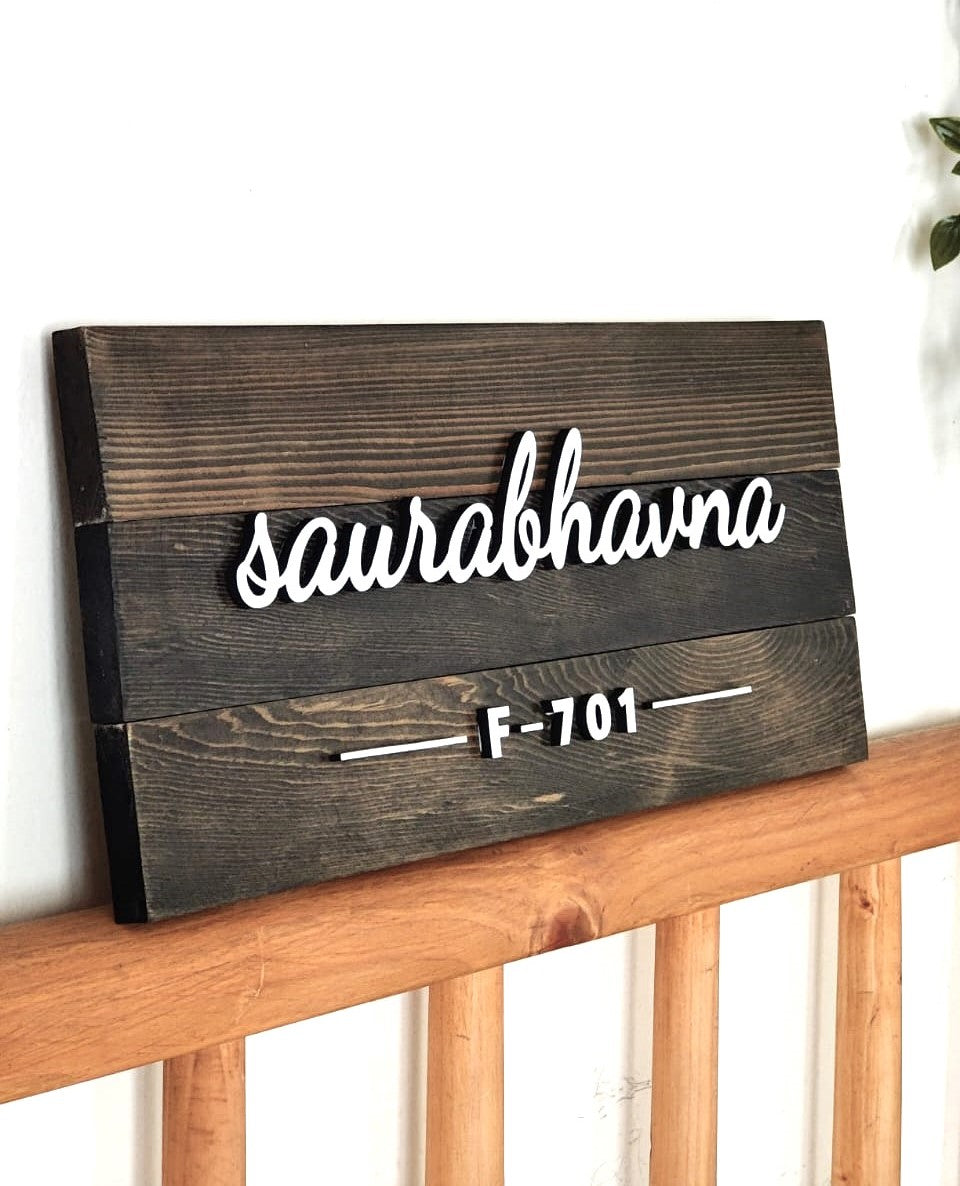 3 Plank Wooden Name Sign