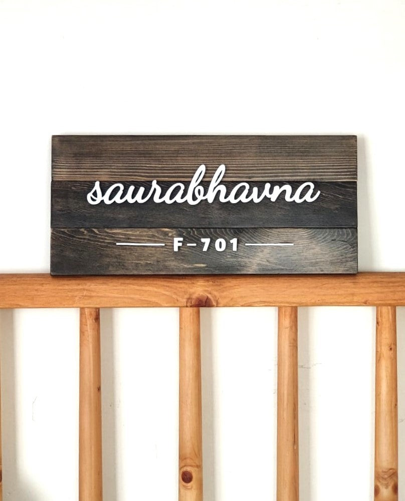 3 Plank Wooden Name Sign