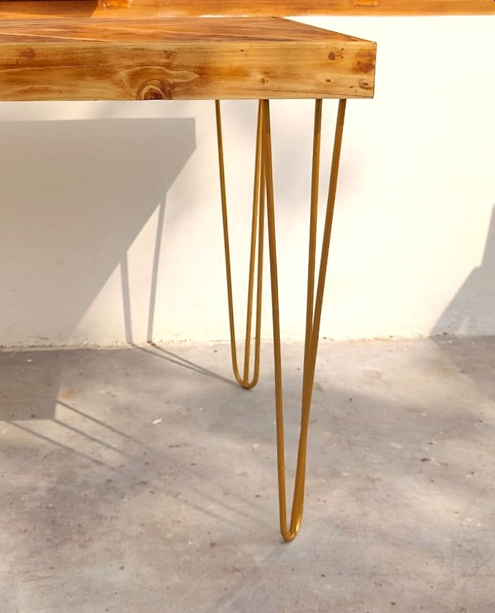 Chevron Hairpin Legs Dining Table