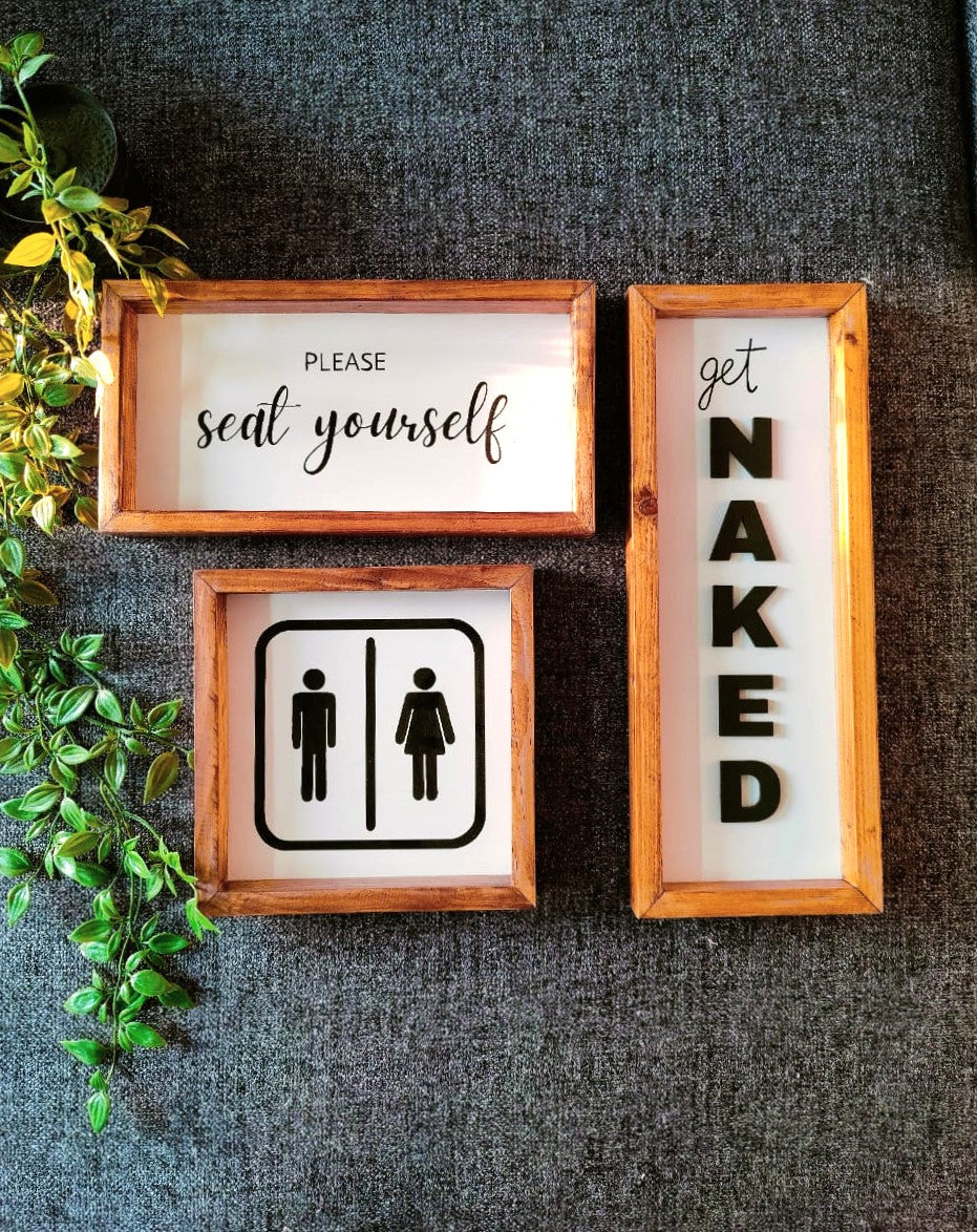 Bathroom Sign Set