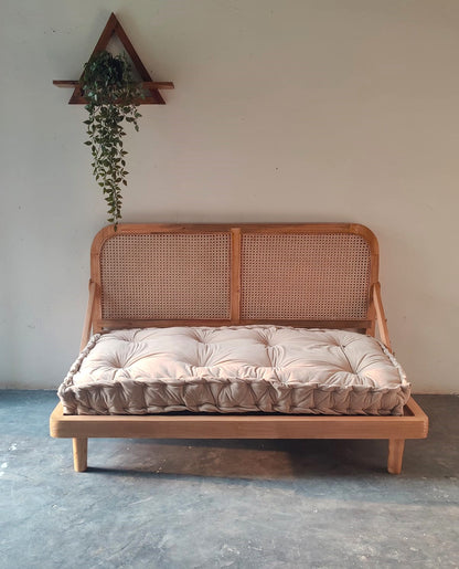 Rattan Two Seater Floor Sofa