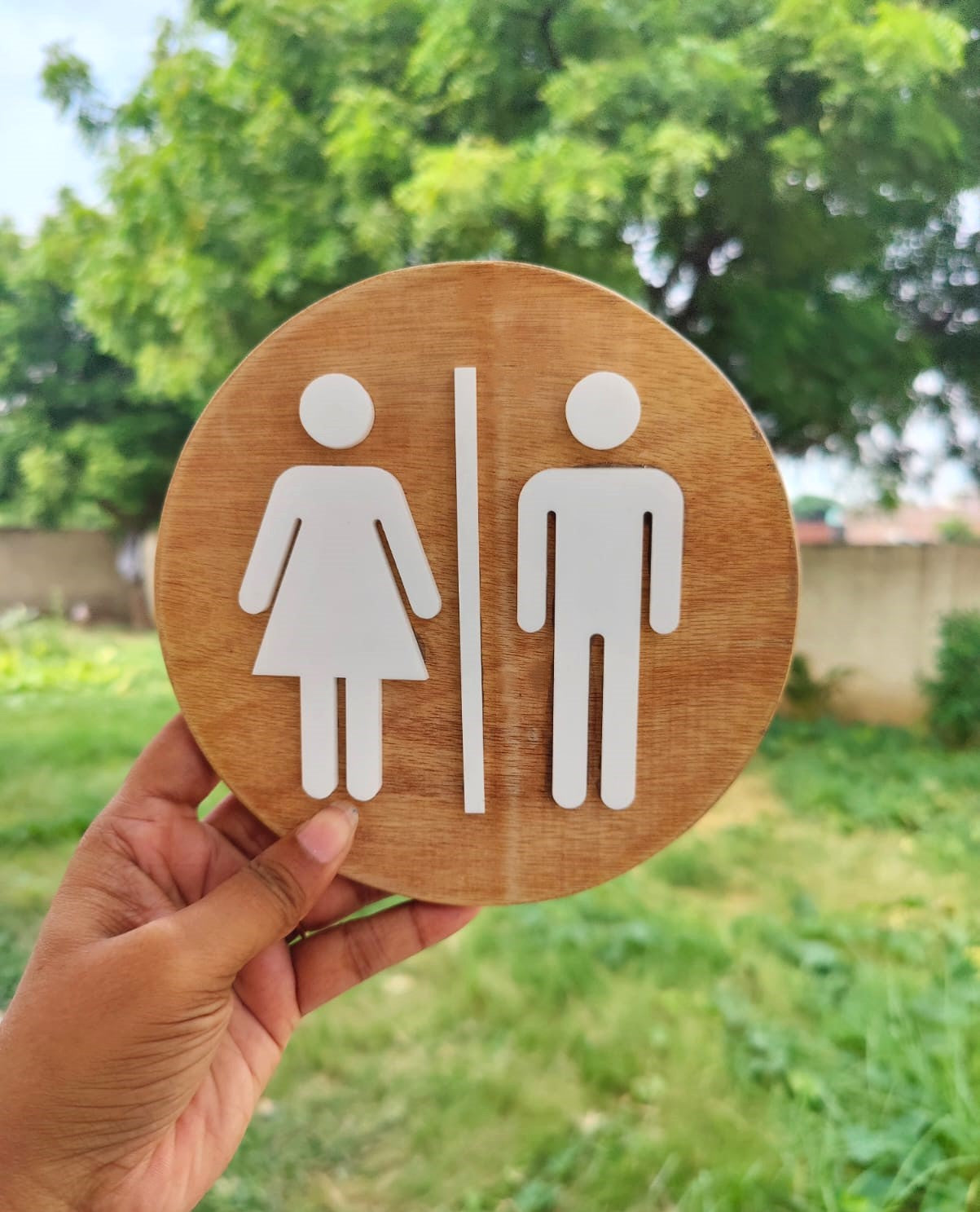 Unisex Toilet Door Sign