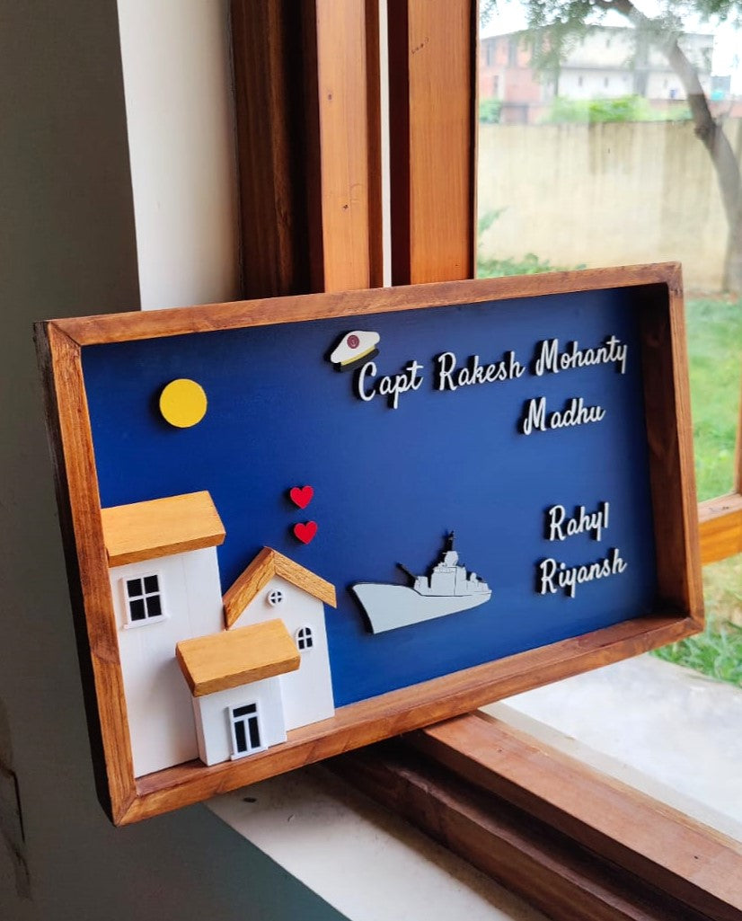 Navy Themed Name Sign