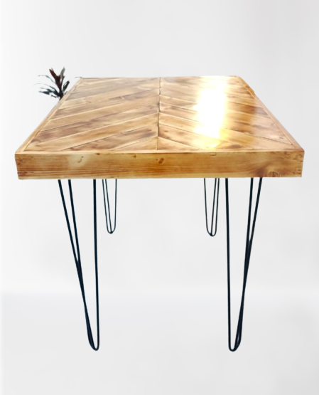 Chevron Hairpin Legs Dining Table